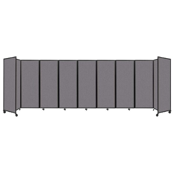 Versare Room Divider 360 Folding Portable Partition 25' x 7'6" Slate Fabric 1190919 - main